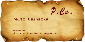 Peltz Csinszka névjegykártya